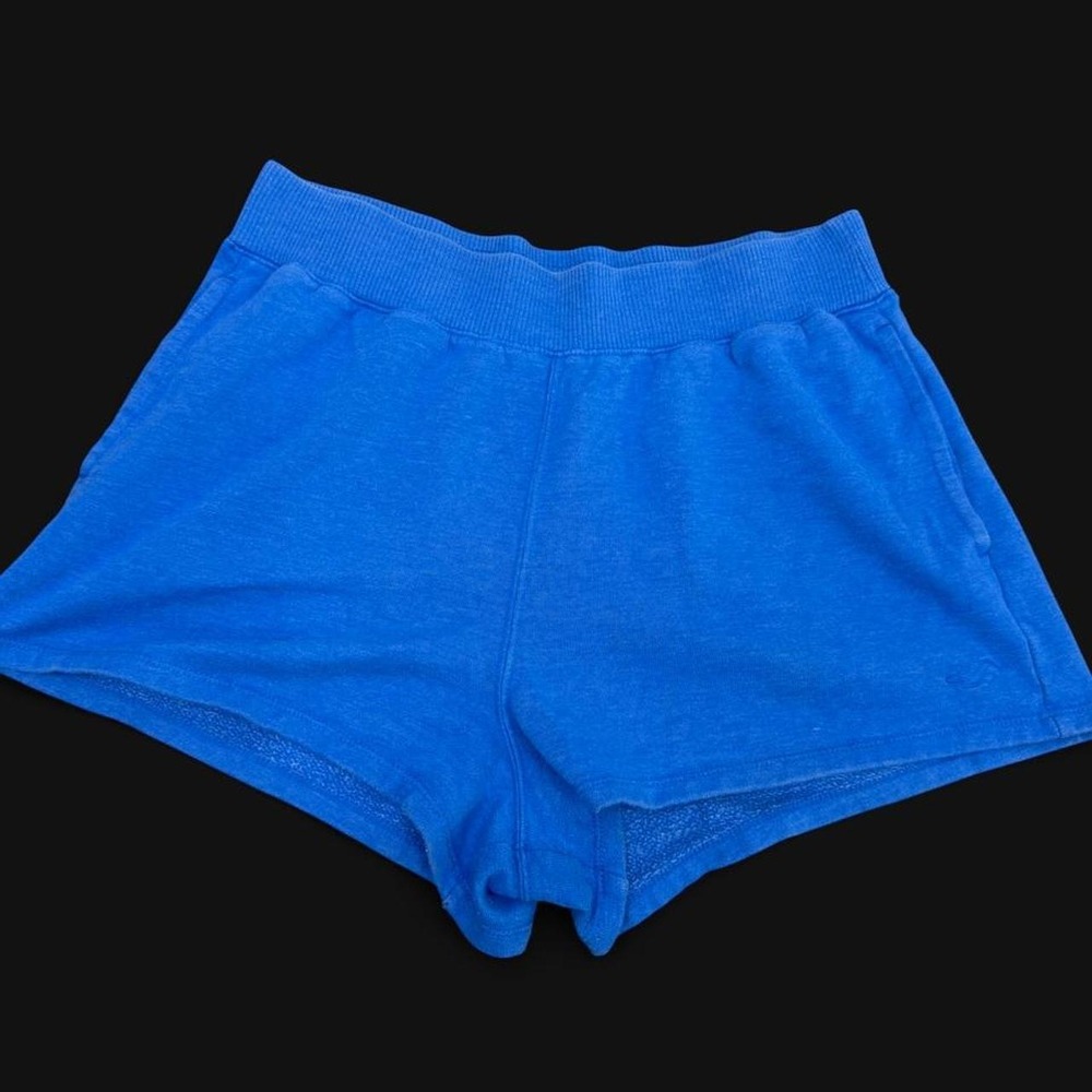 Hollister Womens Medium Blue Ultra High Rise Fleece Sweat Shorts Logo